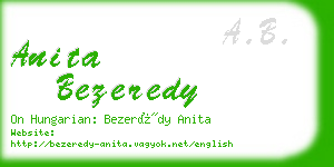 anita bezeredy business card